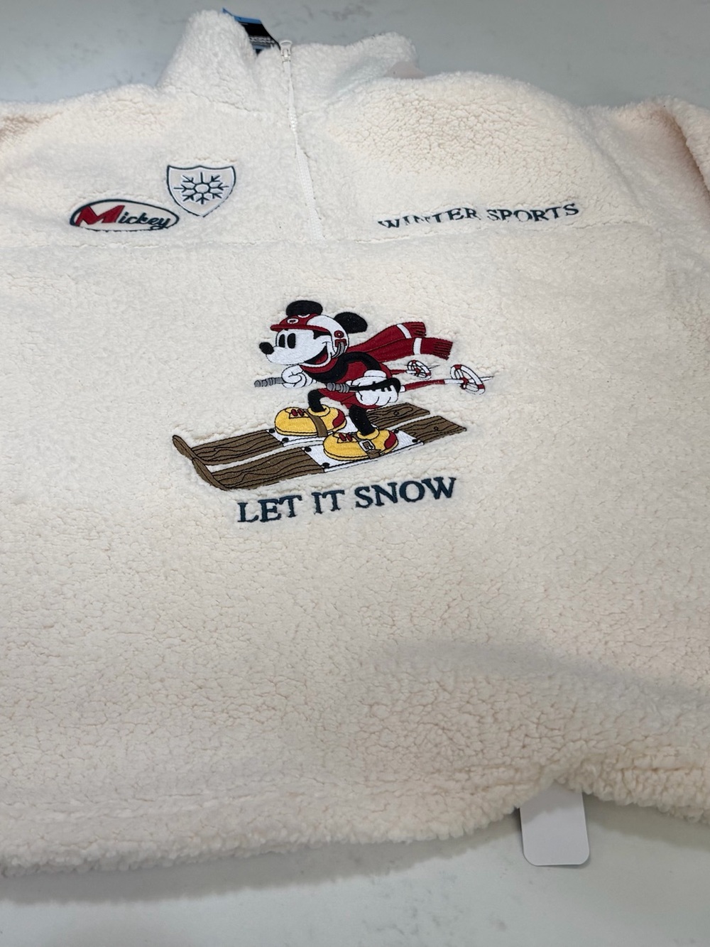 Snow Ski Plush Quarter-Zip Sweater - Cream - Picture 6 of 13